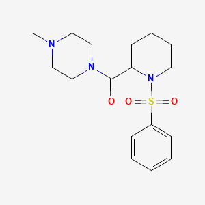 [1-(benzenesulfonyl)piperidin-2-yl]-(4-methylpiperazin-1-yl)methanone