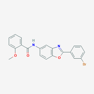 molecular formula C21H15BrN2O3 B402452 N-[2-(3-bromophenyl)-1,3-benzoxazol-5-yl]-2-methoxybenzamide 