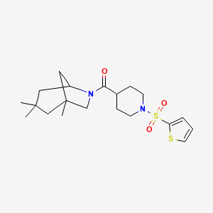 (1-thiophen-2-ylsulfonylpiperidin-4-yl)-(1,3,3-trimethyl-6-azabicyclo[3.2.1]octan-6-yl)methanone