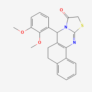 11-(2,3-Dimethoxyphenyl)-15-thia-12,17-diazatetracyclo[8.7.0.02,7.012,16]heptadeca-1(10),2,4,6,16-pentaen-13-one