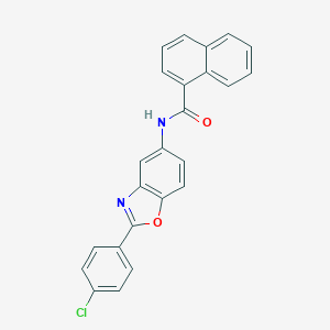 molecular formula C24H15ClN2O2 B402454 N-[2-(4-chlorophenyl)-1,3-benzoxazol-5-yl]naphthalene-1-carboxamide 