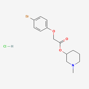 (1-Methylpiperidin-3-yl) 2-(4-bromophenoxy)acetate;hydrochloride