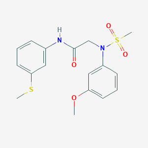 N~2~-(3-methoxyphenyl)-N-[3-(methylsulfanyl)phenyl]-N~2~-(methylsulfonyl)glycinamide