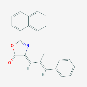 molecular formula C23H17NO2 B402461 4-(2-methyl-3-phenyl-2-propenylidene)-2-(1-naphthyl)-1,3-oxazol-5(4H)-one 