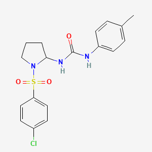 N-{1-[(4-chlorophenyl)sulfonyl]-2-pyrrolidinyl}-N'-(4-methylphenyl)urea