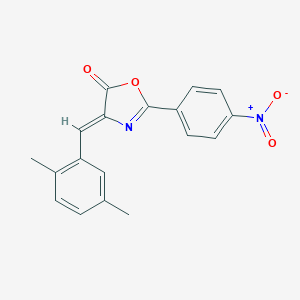 molecular formula C18H14N2O4 B402462 4-(2,5-dimethylbenzylidene)-2-(4-nitrophenyl)-1,3-oxazol-5(4H)-one 