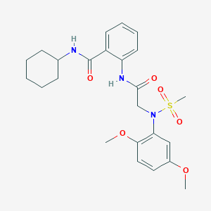 N-cyclohexyl-2-{[N-(2,5-dimethoxyphenyl)-N-(methylsulfonyl)glycyl]amino}benzamide