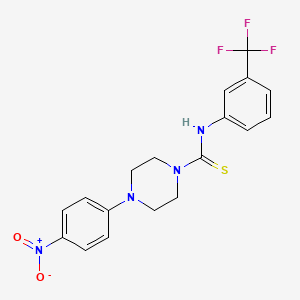 4-(4-nitrophenyl)-N-[3-(trifluoromethyl)phenyl]piperazine-1-carbothioamide