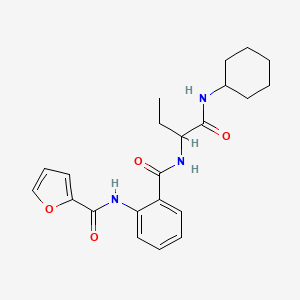 N-[2-[[1-(cyclohexylamino)-1-oxobutan-2-yl]carbamoyl]phenyl]furan-2-carboxamide