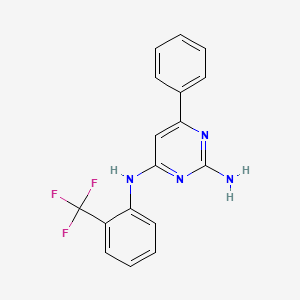 6-phenyl-4-N-[2-(trifluoromethyl)phenyl]pyrimidine-2,4-diamine