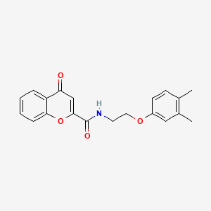 N-[2-(3,4-dimethylphenoxy)ethyl]-4-oxochromene-2-carboxamide