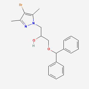 1-Benzhydryloxy-3-(4-bromo-3,5-dimethylpyrazol-1-yl)propan-2-ol