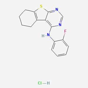 molecular formula C16H15ClFN3S B4024699 N-(2-fluorophenyl)-5,6,7,8-tetrahydro[1]benzothieno[2,3-d]pyrimidin-4-amine hydrochloride 