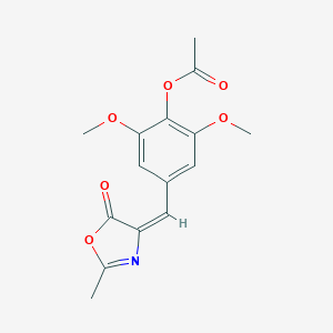 2,6-dimethoxy-4-[(2-methyl-5-oxo-1,3-oxazol-4(5H)-ylidene)methyl]phenyl acetate