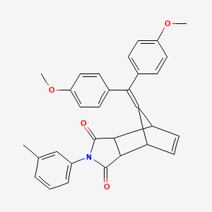 8-[bis(4-methoxyphenyl)methylidene]-2-(3-methylphenyl)-3a,4,7,7a-tetrahydro-1H-4,7-methanoisoindole-1,3(2H)-dione