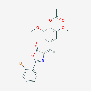 4-[(2-(2-bromophenyl)-5-oxo-1,3-oxazol-4(5H)-ylidene)methyl]-2,6-dimethoxyphenyl acetate