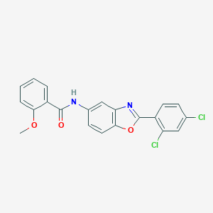 molecular formula C21H14Cl2N2O3 B402473 N-[2-(2,4-dichlorophenyl)-1,3-benzoxazol-5-yl]-2-methoxybenzamide CAS No. 313668-19-8