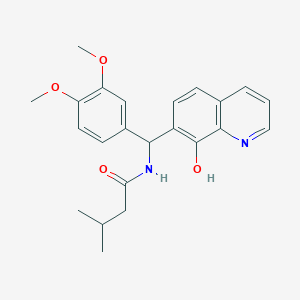 N-[(3,4-dimethoxyphenyl)(8-hydroxy-7-quinolinyl)methyl]-3-methylbutanamide