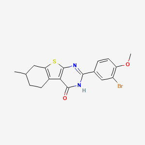 2-(3-bromo-4-methoxyphenyl)-7-methyl-5,6,7,8-tetrahydro[1]benzothieno[2,3-d]pyrimidin-4(3H)-one