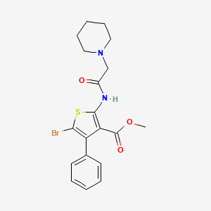 Methyl 5-bromo-4-phenyl-2-[(2-piperidin-1-ylacetyl)amino]thiophene-3-carboxylate