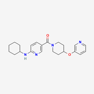 [6-(Cyclohexylamino)pyridin-3-yl]-(4-pyridin-3-yloxypiperidin-1-yl)methanone