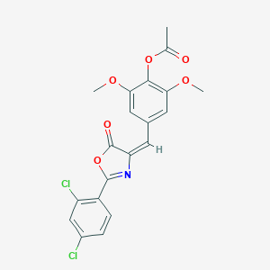 molecular formula C20H15Cl2NO6 B402480 4-[(2-(2,4-dichlorophenyl)-5-oxo-1,3-oxazol-4(5H)-ylidene)methyl]-2,6-dimethoxyphenyl acetate 