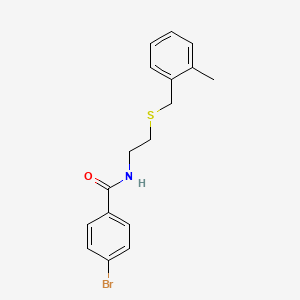 molecular formula C17H18BrNOS B4024816 4-bromo-N-{2-[(2-methylbenzyl)thio]ethyl}benzamide 