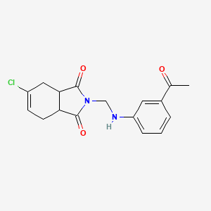 2-[(3-Acetylanilino)methyl]-5-chloro-3a,4,7,7a-tetrahydroisoindole-1,3-dione