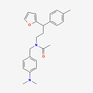 N-[4-(dimethylamino)benzyl]-N-[3-(2-furyl)-3-(4-methylphenyl)propyl]acetamide