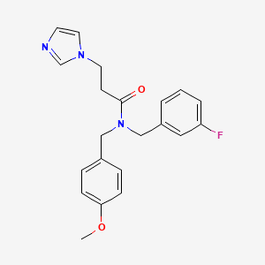 N-(3-fluorobenzyl)-3-(1H-imidazol-1-yl)-N-(4-methoxybenzyl)propanamide