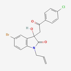 5-bromo-3-[2-(4-chlorophenyl)-2-oxoethyl]-3-hydroxy-1-(prop-2-en-1-yl)-1,3-dihydro-2H-indol-2-one