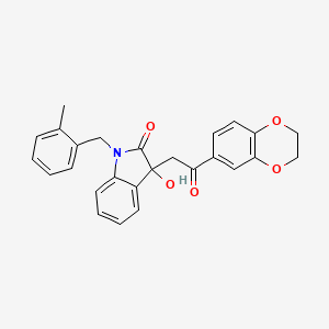 3-[2-(2,3-dihydro-1,4-benzodioxin-6-yl)-2-oxoethyl]-3-hydroxy-1-(2-methylbenzyl)-1,3-dihydro-2H-indol-2-one