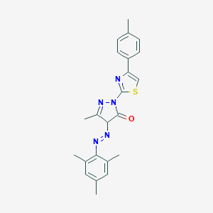 molecular formula C23H23N5OS B402490 4-(mesityldiazenyl)-5-methyl-2-[4-(4-methylphenyl)-1,3-thiazol-2-yl]-2,4-dihydro-3H-pyrazol-3-one 