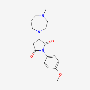 1-(4-methoxyphenyl)-3-(4-methyl-1,4-diazepan-1-yl)-2,5-pyrrolidinedione