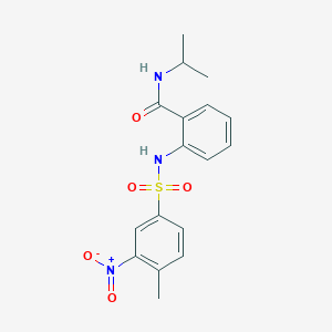 N-isopropyl-2-{[(4-methyl-3-nitrophenyl)sulfonyl]amino}benzamide