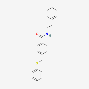 N-[2-(1-cyclohexen-1-yl)ethyl]-4-[(phenylthio)methyl]benzamide