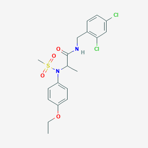 molecular formula C19H22Cl2N2O4S B4024985 N~1~-(2,4-dichlorobenzyl)-N~2~-(4-ethoxyphenyl)-N~2~-(methylsulfonyl)alaninamide 