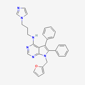 7-(2-furylmethyl)-N-[3-(1H-imidazol-1-yl)propyl]-5,6-diphenyl-7H-pyrrolo[2,3-d]pyrimidin-4-amine