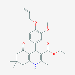 ETHYL 4-[3-METHOXY-4-(PROP-2-EN-1-YLOXY)PHENYL]-2,7,7-TRIMETHYL-5-OXO-1,4,5,6,7,8-HEXAHYDROQUINOLINE-3-CARBOXYLATE