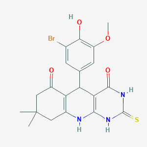 5-(3-bromo-4-hydroxy-5-methoxyphenyl)-8,8-dimethyl-2-thioxo-2,3,5,8,9,10-hexahydropyrimido[4,5-b]quinoline-4,6(1H,7H)-dione