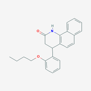 molecular formula C23H23NO2 B402502 4-(2-butoxyphenyl)-3,4-dihydrobenzo[h]quinolin-2(1H)-one 