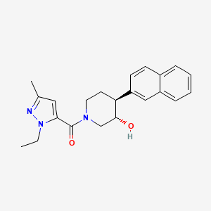 (2-ethyl-5-methylpyrazol-3-yl)-[(3S,4S)-3-hydroxy-4-naphthalen-2-ylpiperidin-1-yl]methanone