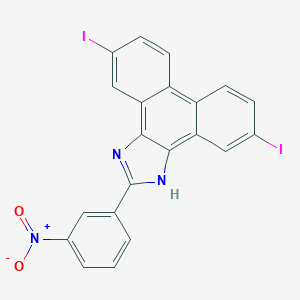 molecular formula C21H11I2N3O2 B402503 2-{3-nitrophenyl}-5,10-diiodo-1H-phenanthro[9,10-d]imidazole 