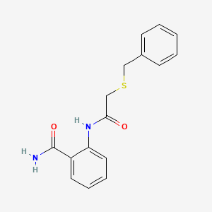 molecular formula C16H16N2O2S B4025033 2-{[(Benzylsulfanyl)acetyl]amino}benzamide 