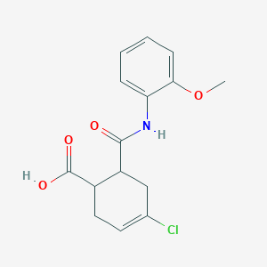 4-chloro-6-[(2-methoxyphenyl)carbamoyl]cyclohex-3-ene-1-carboxylic acid