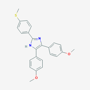 molecular formula C24H22N2O2S B402505 4,5-bis[4-(methyloxy)phenyl]-2-[4-(methylsulfanyl)phenyl]-1H-imidazole 