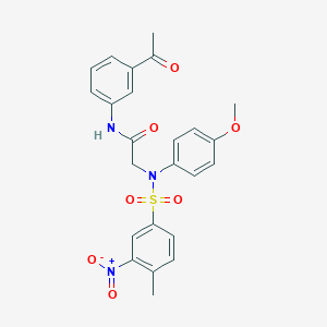 N~1~-(3-acetylphenyl)-N~2~-(4-methoxyphenyl)-N~2~-[(4-methyl-3-nitrophenyl)sulfonyl]glycinamide