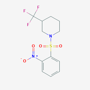 1-(2-Nitrophenyl)sulfonyl-3-(trifluoromethyl)piperidine