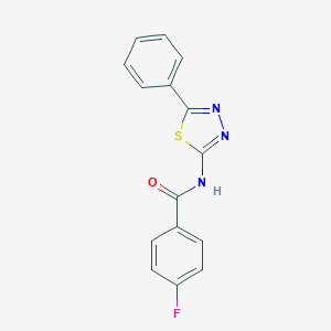 molecular formula C15H10FN3OS B402506 4-fluoro-N-(5-phenyl-1,3,4-thiadiazol-2-yl)benzamide CAS No. 328561-08-6