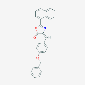 molecular formula C27H19NO3 B402508 4-[4-(benzyloxy)benzylidene]-2-(1-naphthyl)-1,3-oxazol-5(4H)-one 
